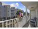 Private balcony overlooking the community at 209 North Hillside Dr. # 201, North Myrtle Beach, SC 29582