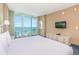 King bedroom with ocean view and balcony access at 300 N Ocean Blvd. # 1628, North Myrtle Beach, SC 29582