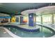 Indoor lazy river style pool with multiple areas at 300 N Ocean Blvd. # 1628, North Myrtle Beach, SC 29582
