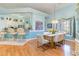 Elegant dining room featuring hardwood floors and a chandelier at 44 Hamby Dr., Pawleys Island, SC 29585