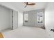 Bedroom with gray accent wall and ceiling fan at 450 Seabury Ln., Myrtle Beach, SC 29579