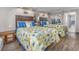 Bright bedroom with two twin beds and coastal decor at 6900 N Ocean Blvd. # 1540, Myrtle Beach, SC 29572