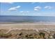 Oceanfront view from balcony showcasing sandy beach at 6900 N Ocean Blvd. # 1540, Myrtle Beach, SC 29572