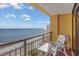 Balcony with ocean view and comfortable seating at 6900 N Ocean Blvd. # 1540, Myrtle Beach, SC 29572