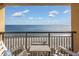 Spacious balcony overlooking the ocean with seating at 6900 N Ocean Blvd. # 1540, Myrtle Beach, SC 29572