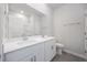 Clean bathroom with double vanity and white cabinets at 2405 Grand Meadow Dr., Longs, SC 29568