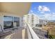 Private balcony overlooking the ocean and beach at 5800 N Ocean Blvd. # 403, North Myrtle Beach, SC 29582