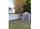 Backyard with storage shed and privacy fence at 706 Wintercreeper Dr., Longs, SC 29568