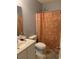 Clean bathroom with a shower/tub combo and cheetah print shower curtain at 706 Wintercreeper Dr., Longs, SC 29568