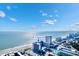 Aerial view of building and surrounding area, beachfront location at 1501 S Ocean Blvd. # 1541, Myrtle Beach, SC 29577