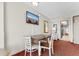 Small dining area with table and chairs, near kitchen at 1501 S Ocean Blvd. # 1541, Myrtle Beach, SC 29577