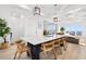 Modern kitchen island with seating and ocean views at 219 South Seaside Dr., Surfside Beach, SC 29575