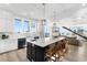 Bright kitchen with large island and ocean view at 219 South Seaside Dr., Surfside Beach, SC 29575