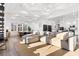 Open floorplan living room, kitchen, and dining area at 219 South Seaside Dr., Surfside Beach, SC 29575