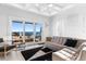 Living room with ocean view and comfortable seating at 219 South Seaside Dr., Surfside Beach, SC 29575
