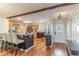 Open kitchen with stainless steel appliances and hardwood floors at 235 Bittersweet Ln., Myrtle Beach, SC 29579