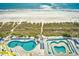 Aerial view of resort pools and beach access at 2711 S Ocean Blvd. # 1522, North Myrtle Beach, SC 29582