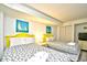 Guest bedroom with two twin beds and calming decor at 2711 S Ocean Blvd. # 1522, North Myrtle Beach, SC 29582