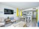 Open living space with kitchen and dining area at 2711 S Ocean Blvd. # 1522, North Myrtle Beach, SC 29582