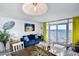 Bright living room with ocean view and comfy seating at 2711 S Ocean Blvd. # 1522, North Myrtle Beach, SC 29582