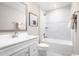 Bright bathroom with bathtub and shower combo at 301 Bent Green Ct. # 84F, Murrells Inlet, SC 29576
