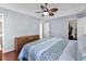 Main bedroom with ceiling fan, large closet and dresser at 322 Worthington Circle, Myrtle Beach, SC 29588