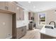 Modern kitchen with taupe cabinets and white countertops at 3329 Hughes Gasque Rd., Aynor, SC 29511