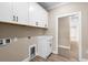 Laundry room with white cabinets and countertop at 3329 Hughes Gasque Rd., Aynor, SC 29511