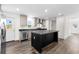 Modern kitchen with stainless steel appliances and a kitchen island at 3641 Wayside Rd., Conway, SC 29527