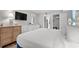 Bedroom with a king-size bed and adjacent closet at 6804 Ocean Blvd. # 331, Myrtle Beach, SC 29572
