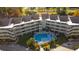 Aerial view of building and surrounding pool area at 1101 Possum Trot Rd. # A103, North Myrtle Beach, SC 29582