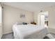 Bright bedroom with a comfortable queen-size bed and ample closet space at 1101 Possum Trot Rd. # A103, North Myrtle Beach, SC 29582