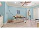 bedroom with a trundle bed and light blue walls at 1501 Serena Dr., Myrtle Beach, SC 29579