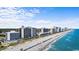 Aerial view of the building and its beachfront location at 2311 S Ocean Blvd. # 967, Myrtle Beach, SC 29577