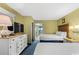 Bright bedroom with two double beds and views into the living area at 2311 S Ocean Blvd. # 967, Myrtle Beach, SC 29577