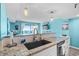 Kitchen sink and granite countertop with ocean view at 6100 N Ocean Blvd. # 207, North Myrtle Beach, SC 29582