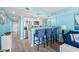 Kitchen with stainless steel appliances and breakfast bar at 6100 N Ocean Blvd. # 207, North Myrtle Beach, SC 29582