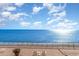 Stunning ocean view from balcony with patio furniture at 6900 N Ocean Blvd. # 841, Myrtle Beach, SC 29572