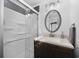Clean bathroom with a walk in shower and vanity at 817 Wayne St., North Myrtle Beach, SC 29582