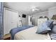 Bedroom with double bed, dresser, and access to bathroom at 817 Wayne St., North Myrtle Beach, SC 29582