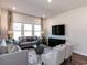 Relaxing living room with sectional sofa, coffee table, and mounted TV at 1212 Arizona Dr., Longs, SC 29568