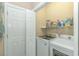 Laundry room with washer, dryer, and shelving at 124 S Shore Blvd. # 301, Longs, SC 29568