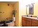 Accessible bathroom with walk-in shower and granite vanity at 1819 N Ocean Blvd. # 1004, North Myrtle Beach, SC 29582