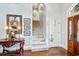 Elegant entryway with a staircase and decorative console table at 201 Deep Blue Dr., Myrtle Beach, SC 29579