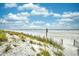 Beach access with dune vegetation and a wooden fence at 212 29Th Ave. N # 210, North Myrtle Beach, SC 29582