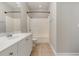 Bathroom features a shower/tub combo and white vanity at 2740 Bayboro St., Loris, SC 29569