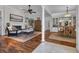 Elegant dining room with hardwood floors and a fireplace at 372 Doral Dr., Pawleys Island, SC 29585