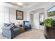 Relaxing sitting area with comfortable armchairs and natural light at 4645 Fringetree Dr. # H, Murrells Inlet, SC 29576