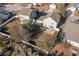 Aerial view of house and backyard with firepit at 517 Miromar Way, Myrtle Beach, SC 29588