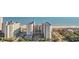 Aerial view of oceanfront building and beach at 5200 N Ocean Blvd. # 1033, Myrtle Beach, SC 29577
